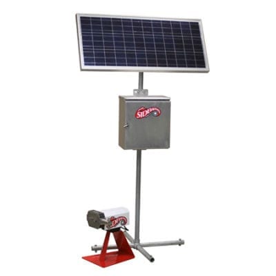 Solar pump with solar panel and control box